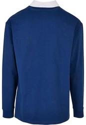 URBAN CLASSICS Herren Oversized Rugby Longsleeve Blau/Dunkelblau