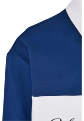 URBAN CLASSICS Herren Oversized Rugby Longsleeve Blau/Dunkelblau