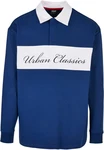 URBAN CLASSICS Herren Oversized Rugby Longsleeve Blau/Dunkelblau