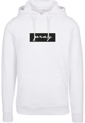 Mister Tee Pray Boxlogo Hoody Tee Weiß/Hellblau/Grau/Rot