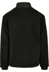 Urban Classics Jacke Patched Sherpa Jacket Schwarz/Dunkelgrau