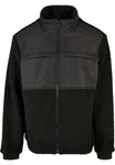 Urban Classics Jacke Patched Sherpa Jacket Schwarz/Dunkelgrau