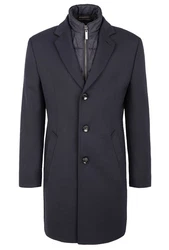 bugatti Wollmantel mit Westeneinsatz Dunkelblau/Blau/Hellblau