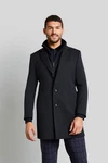 bugatti Wollmantel mit Westeneinsatz Dunkelblau/Blau/Hellblau