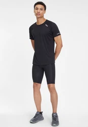 2xU Laufshorts Core Compression Schwarz/Dunkelgrau/Dunkelblau/Hellblau