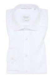 Eterna Businesshemd Slim Fit Langarm Weiß/Creme