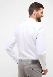 Eterna Businesshemd Slim Fit Langarm Weiß/Creme