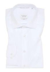 Eterna Businesshemd Slim Fit Langarm Weiß/Creme