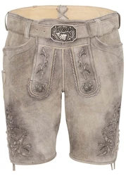 Spieth & Wensky Trachtenlederhose Petersberg-Hose Herren Trachtenhose (Ziegenvelour) Braun/Grau/Beige/Dunkelrot/Lila