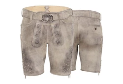 Spieth & Wensky Trachtenlederhose Petersberg-Hose Herren Trachtenhose (Ziegenvelour) Braun/Grau/Beige/Dunkelrot/Lila