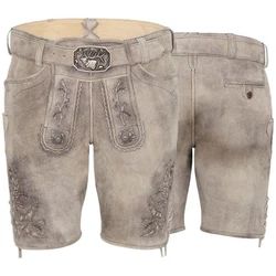 Spieth & Wensky Trachtenlederhose Petersberg-Hose Herren Trachtenhose (Ziegenvelour) Braun/Grau/Beige/Dunkelrot/Lila