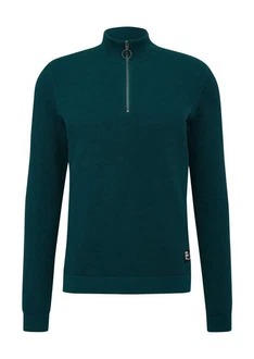 QS Strickpullover aus Strukturstrick Dunkelgrün/Türkis/Grün QS Strickpullover aus Strukturstrick Dunkelgrün/Türkis/Grün