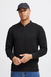 Indicode Sweatjacke IDBronte mit Reißverschluss Schwarz/Dunkelgrau