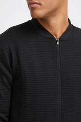 Indicode Sweatjacke IDBronte mit Reißverschluss Schwarz/Dunkelgrau