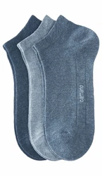 Camano Sportsocken CA-Soft Sneaker 3-Pack Hellblau/Dunkelblau/Grau/Blau