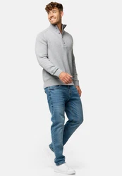 Indicode Strickpullover INIsalu Grau/Hellgrau
