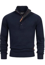 Indicode Strickpullover INIsalu Dunkelblau/Blau