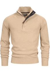 Indicode Strickpullover INIsalu Beige/Khaki/Braun