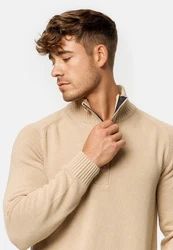 Indicode Strickpullover INIsalu Beige/Khaki/Braun