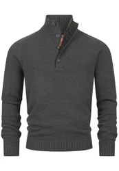Indicode Strickpullover INIsalu Dunkelgrau/Grau