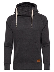 Yazubi Kapuzenpullover Sweat Hoodie Dunkelgrau/Schwarz/Grau