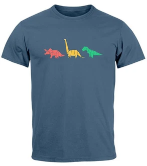 Neverless Print-Shirt Herren T-Shirt Dinosaurier Aufdruck Mischfarben Neverless Print-Shirt Herren T-Shirt Dinosaurier Aufdruck Mischfarben