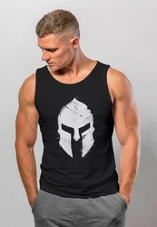 Neverless Tanktop Herren Sparta-Helm Warrior Rot/Silber/Schwarz/Grau