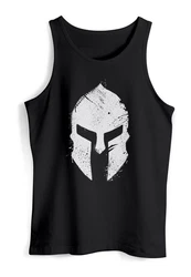 Neverless Tanktop Herren Sparta-Helm Warrior Rot/Silber/Schwarz/Grau
