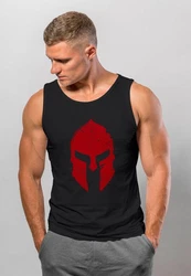 Neverless Tanktop Herren Sparta-Helm Warrior Rot