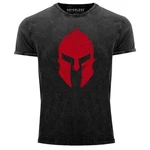 Neverless Print-Shirt Herren Vintage Shirt Sparta-Helm Gladiator Krieger 