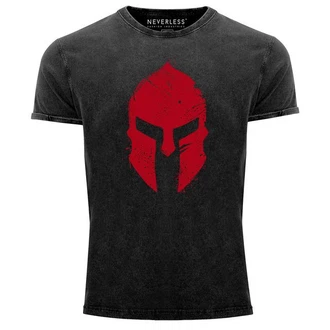 Neverless Print-Shirt Herren Vintage Shirt Sparta-Helm Gladiator Krieger Neverless Print-Shirt Herren Vintage Shirt Sparta-Helm Gladiator Krieger