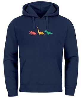 Neverless Hoodie Herren Dinosaurier Aufdruck