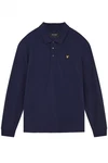 Lyle & Scott Langarm Poloshirt Herren navy