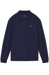 Langarm-Poloshirt Herren Aus Pique Baumwolle