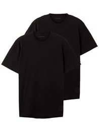 T-Shirt Basic T-Shirt 2-er Stck Pack Kurzarm Set (2-tlg) 6358 in Schwarz-2