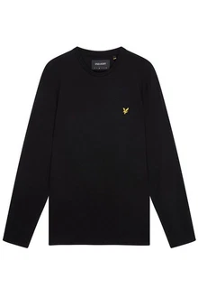 Lyle & Scott Langarmshirt Grün/Schwarz