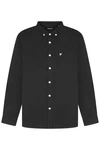 Lyle & Scott Langarmhemd mit Brusttasche schwarz