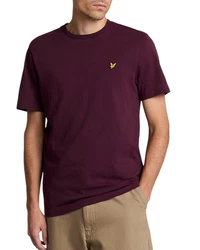 Lyle & Scott T-Shirt Plain Dunkelrot/Bordeaux/Lila