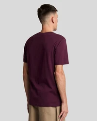 Lyle & Scott T-Shirt Plain Dunkelrot/Bordeaux/Lila