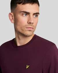 Lyle & Scott T-Shirt Plain Dunkelrot/Bordeaux/Lila