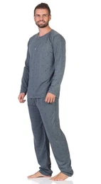 Pyjama Herren Pyjama Schlafanzug einem Oberteil und einer Hose, Gr. M L XL (2 tlg)