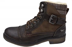 Mustang Shoes Winterboots Schnürboots Dunkelbraun/Braun/Dunkelgrün