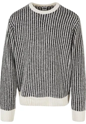 Urban Classics Rundhalspullover Oversized Two Tone Sweater Grau/Braun/Hellgrau