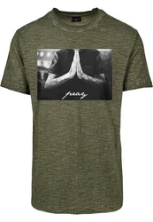 Mister Tee T-Shirt Pray Tee Dunkelgrün