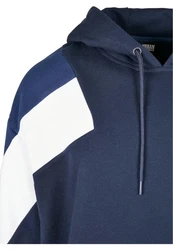Urban Classics Sweatshirt Herren Oversize 3-Tone Hoody Dunkelblau/Blau