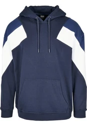 Urban Classics Sweatshirt Herren Oversize 3-Tone Hoody Dunkelblau/Blau