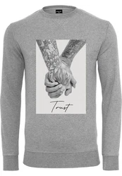 Mister Tee Rundhalspullover Trust 2.0 Crewneck Grau