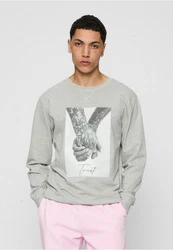 Mister Tee Rundhalspullover Trust 2.0 Crewneck Grau