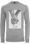 Mister Tee Rundhalspullover Trust 2.0 Crewneck Grau