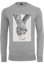 Mister Tee Rundhalspullover Trust 2.0 Crewneck Grau